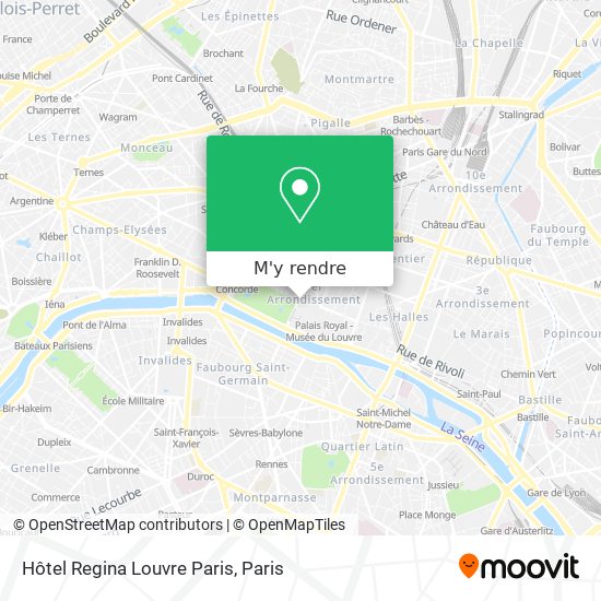 Hôtel Regina Louvre Paris plan