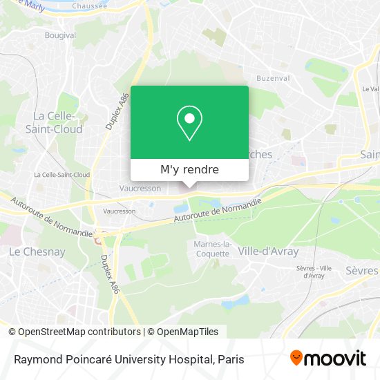 Raymond Poincaré University Hospital plan