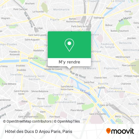 Hôtel des Ducs D Anjou Paris plan