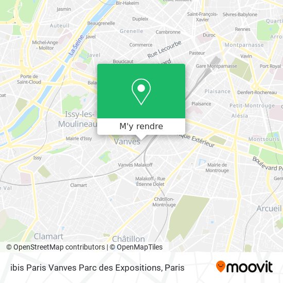 ibis Paris Vanves Parc des Expositions plan