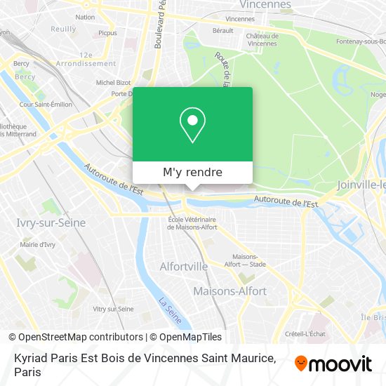 Kyriad Paris Est Bois de Vincennes Saint Maurice plan