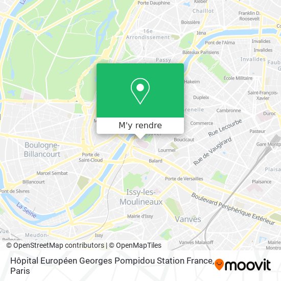 Hôpital Européen Georges Pompidou Station France plan