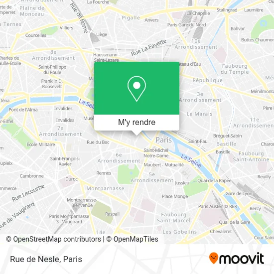 Rue de Nesle plan