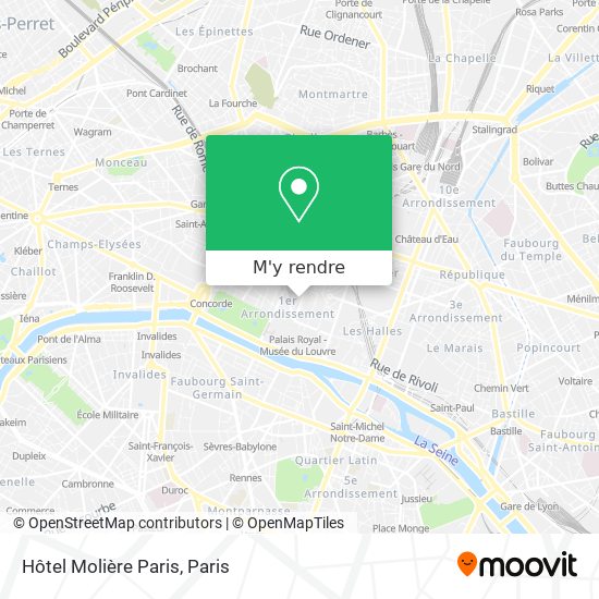 Hôtel Molière Paris plan