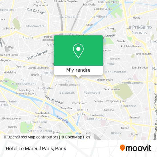 Hotel Le Mareuil Paris plan