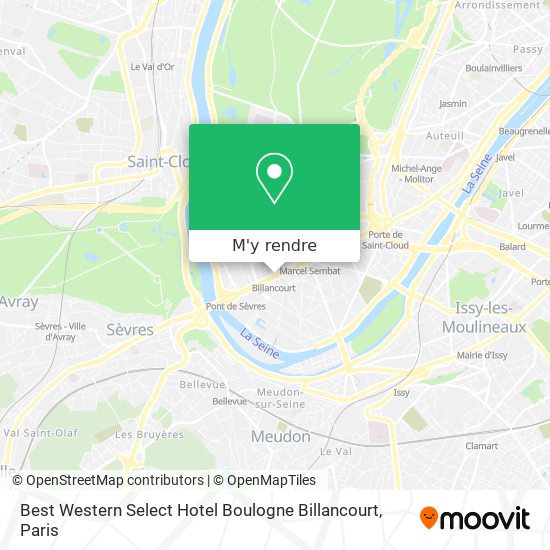 Best Western Select Hotel Boulogne Billancourt plan