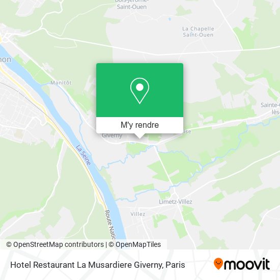 Hotel Restaurant La Musardiere Giverny plan