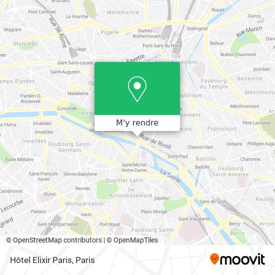 Hôtel Elixir Paris plan