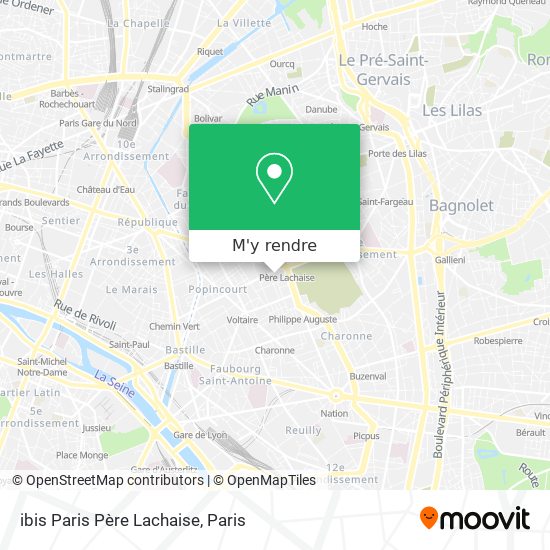 ibis Paris Père Lachaise plan