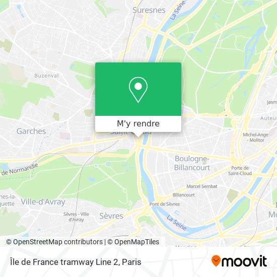 Île de France tramway Line 2 plan