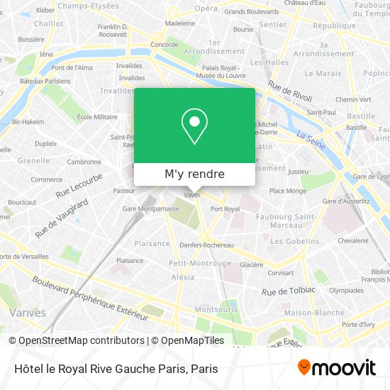 Hôtel le Royal Rive Gauche Paris plan