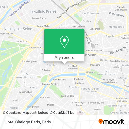 Hotel Claridge Paris plan