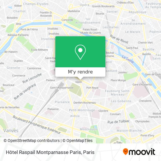 Hôtel Raspail Montparnasse Paris plan