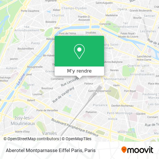 Aberotel Montparnasse Eiffel Paris plan