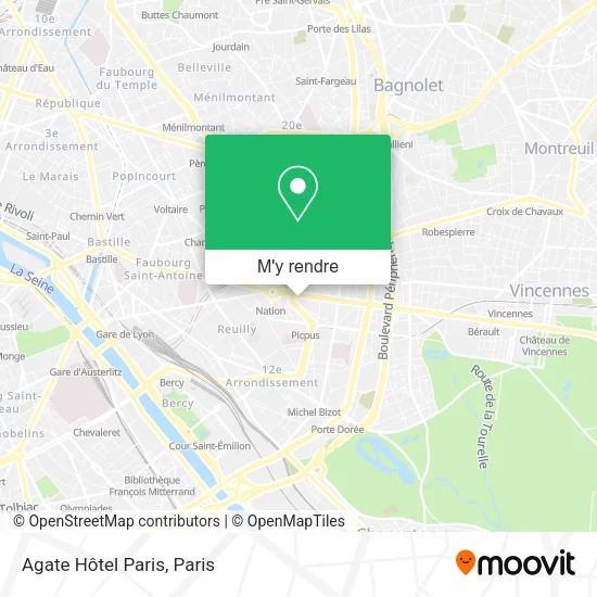 Agate Hôtel Paris plan