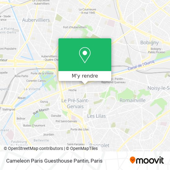 Cameleon Paris Guesthouse Pantin plan