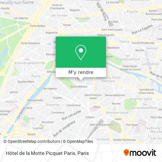 Hôtel de la Motte Picquet Paris plan