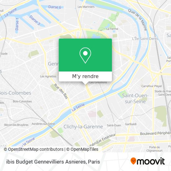 ibis Budget Gennevilliers Asnieres plan