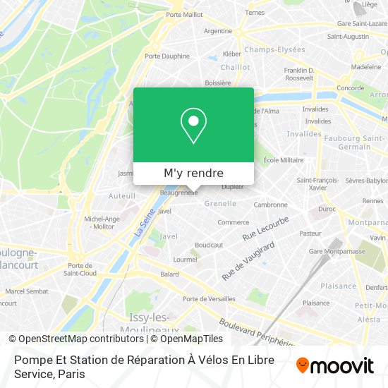 Pompe Et Station de Réparation À Vélos En Libre Service plan