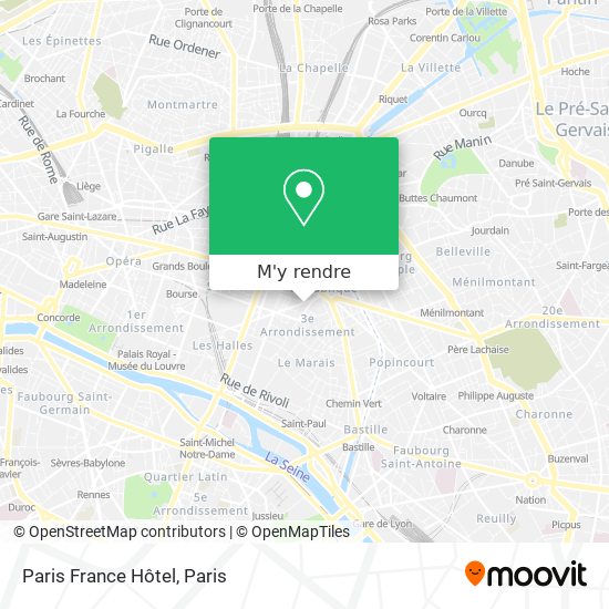 Paris France Hôtel plan
