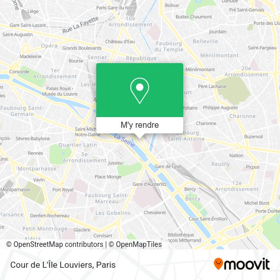 Cour de L'Île Louviers plan
