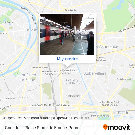 Gare de la Plaine Stade de France plan