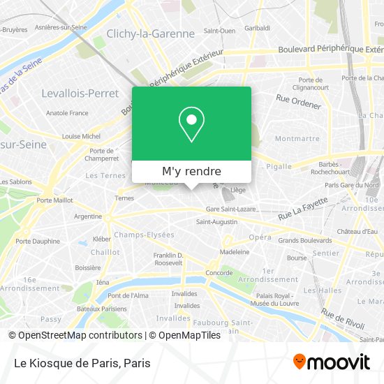 Le Kiosque de Paris plan