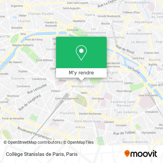 Collège Stanislas de Paris plan