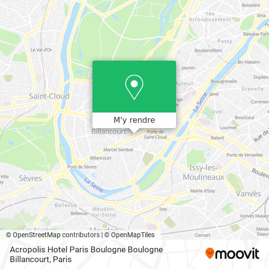 Acropolis Hotel Paris Boulogne Boulogne Billancourt plan