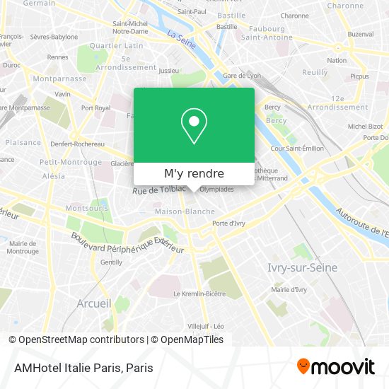 AMHotel Italie Paris plan