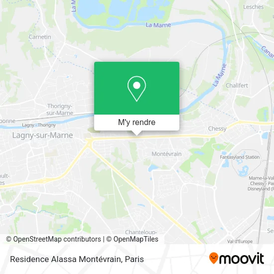 Residence Alassa Montévrain plan