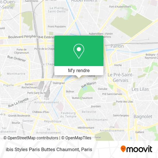 ibis Styles Paris Buttes Chaumont plan