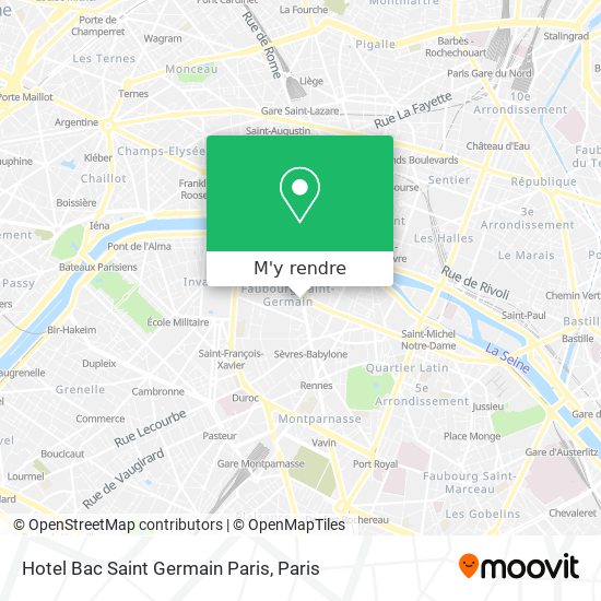 Hotel Bac Saint Germain Paris plan