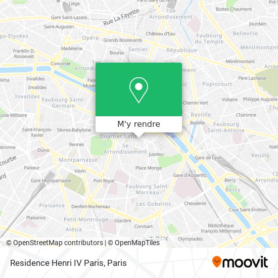 Residence Henri IV Paris plan