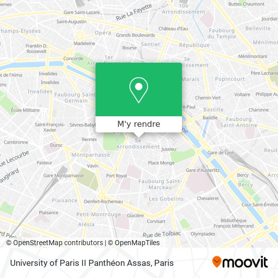 University of Paris II Panthéon Assas plan