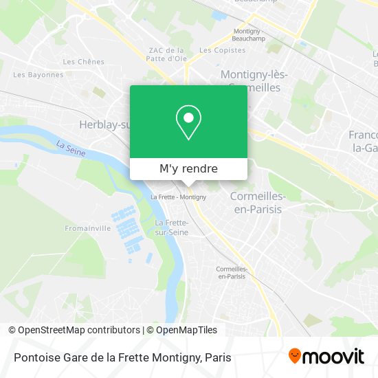 Pontoise Gare de la Frette Montigny plan