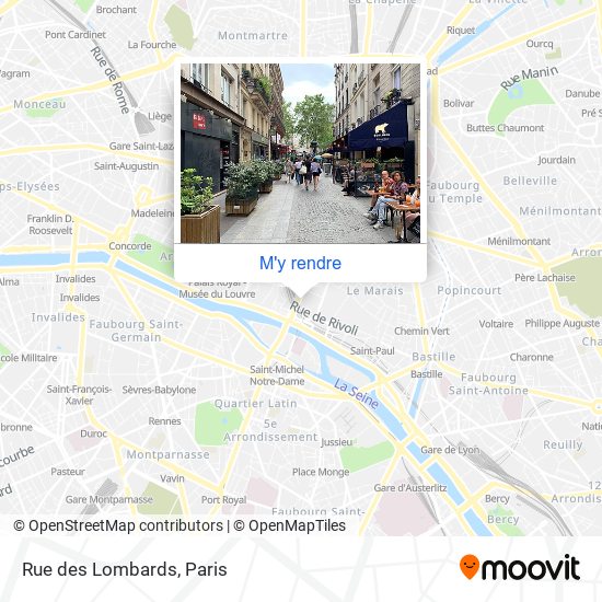 Rue des Lombards plan