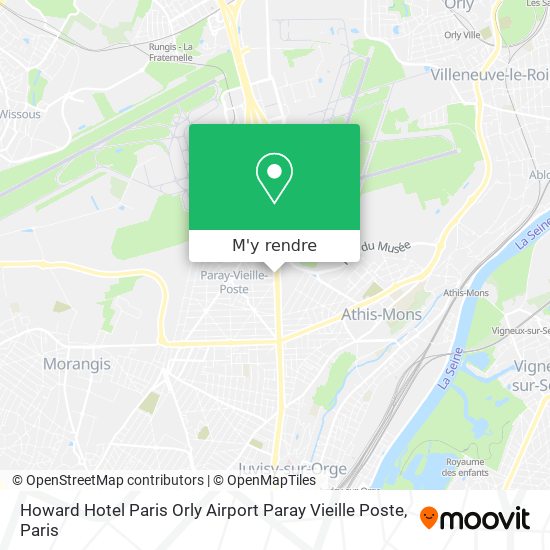 Howard Hotel Paris Orly Airport Paray Vieille Poste plan