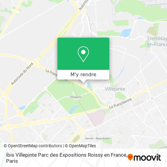 ibis Villepinte Parc des Expositions Roissy en France plan