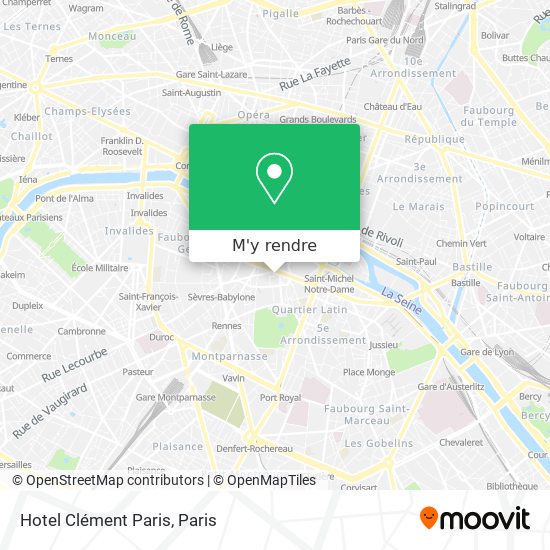 Hotel Clément Paris plan