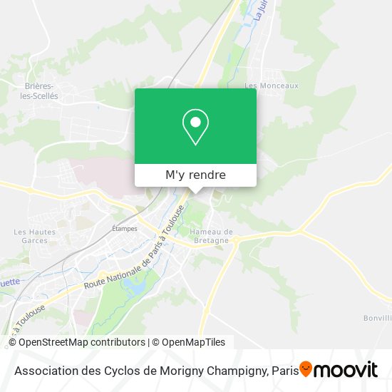 Association des Cyclos de Morigny Champigny plan