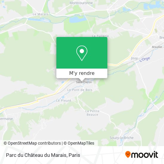 Parc du Château du Marais plan