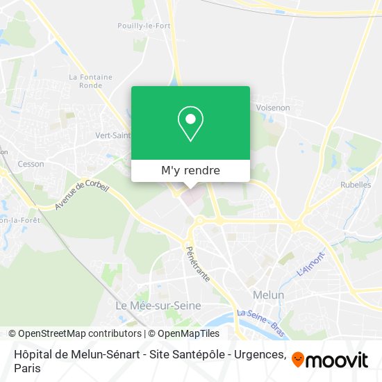 Hôpital de Melun-Sénart - Site Santépôle - Urgences plan