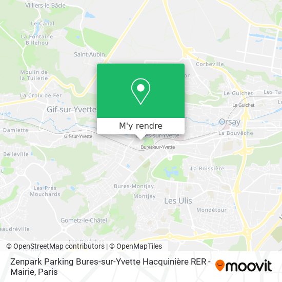 Zenpark Parking Bures-sur-Yvette Hacquinière RER - Mairie plan