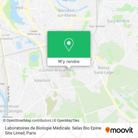 Laboratoires de Biologie Médicale. Selas Bio Epine Site Limeil plan