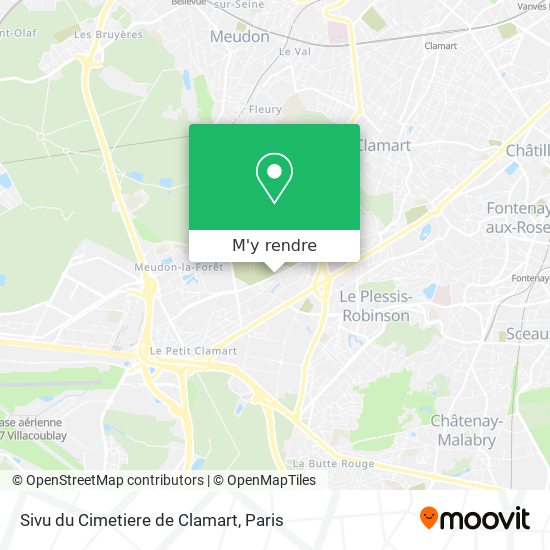 Sivu du Cimetiere de Clamart plan