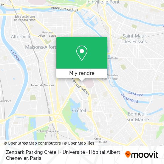 Zenpark Parking Créteil - Université - Hôpital Albert Chenevier plan