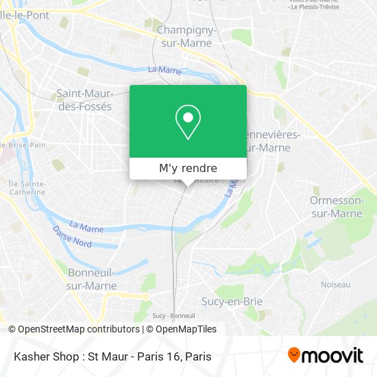 Kasher Shop : St Maur - Paris 16 plan