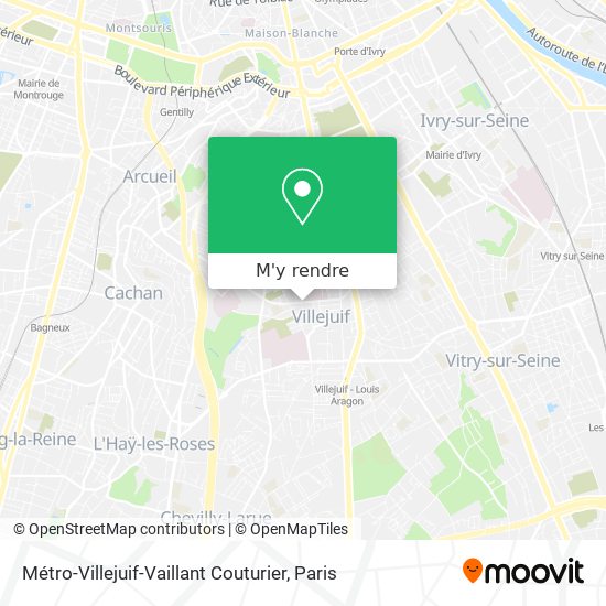 Métro-Villejuif-Vaillant Couturier plan
