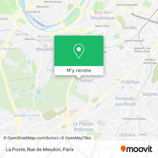 La Poste, Rue de Meudon plan